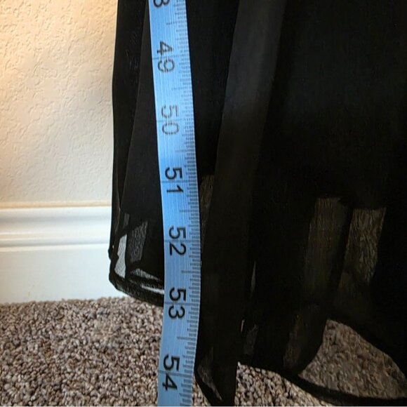 Belsoie Black Lace & Chiffon Cap Sleeve Gown UK 14 US 12 EU 40 - Picture 6 of 15